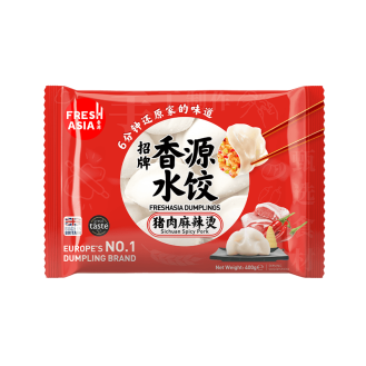 FRESH ASIA Hot & Spicy Pork Dumplings 400g香源豬肉麻辣燙水餃