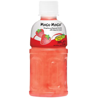 Mogu Mogu Nata De Coco Drink Strawberry Flavour 磨穀飲料含椰果(士多啤梨味)320ml	