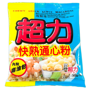 Chewy Macaroni Seafood Flavour 96g 超力快熟 通粉海鮮味