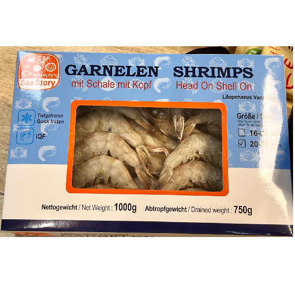 HOSO King Prawn Semi IQF(20/30) 1 kg
