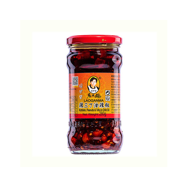 LAOGANMA LGM Kohlrabi, Peanut & Tofu in Chilli Oil 280g 老干媽 辣三丁油辣椒
