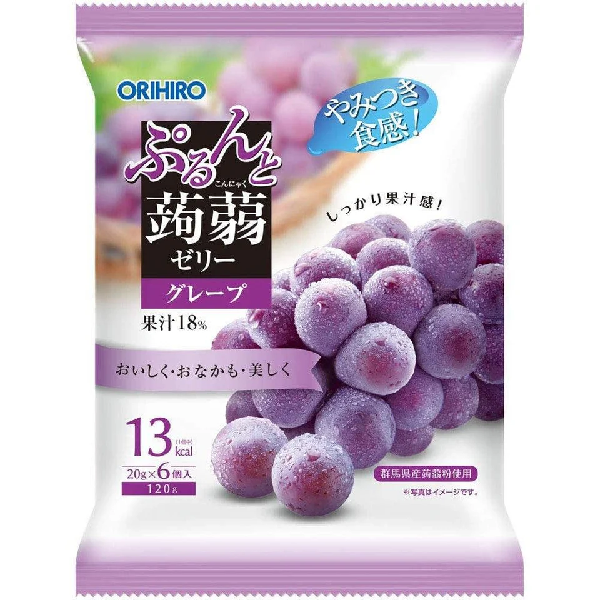 Orihiro Konjac Jelly Grape 蒟蒻果凍 紅葡萄口味 120g