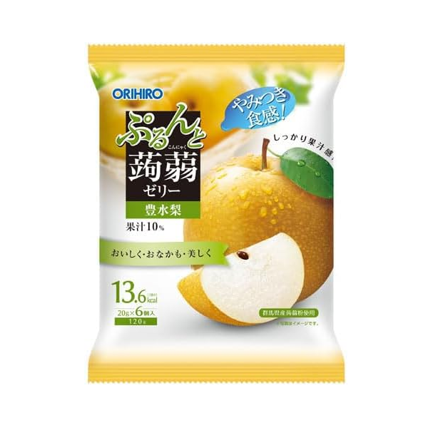 Orihiro Konjac Jelly Hosui Pear 蒟蒻果凍 豐水梨味 120g
