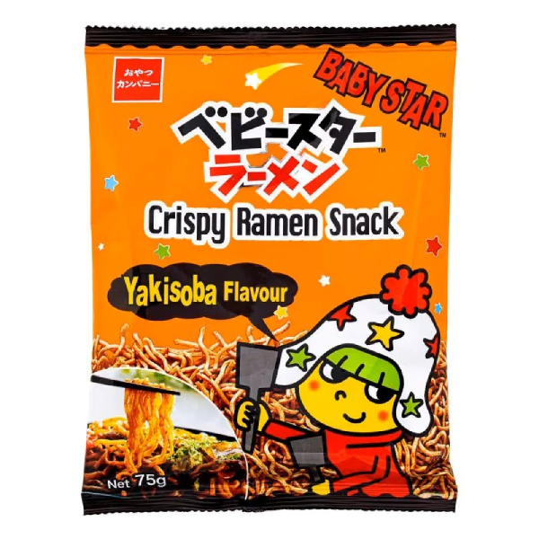 Baby Star Crispy Ramen Snack Yakisoba Flavour Thin