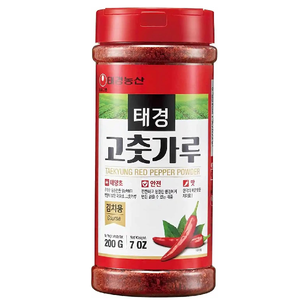 Taekyung Red Pepper Powder in Jar(Coarse) 200G 農心 辣椒碎 (粗)