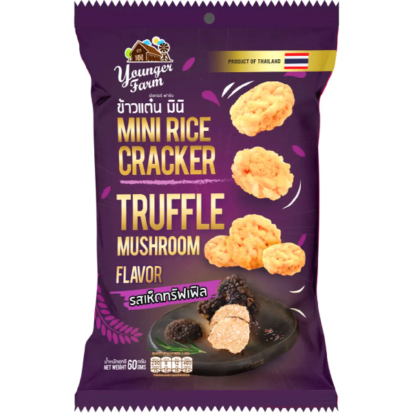 Younger Farm Mini Rice Cracker - Truffle Mushroom 60g